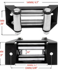 4 7 8 Inch Winch Roller Fairlead For ATV UTV Winches 4500 Lbs Max, Stainless Steel Rollers, Cable Guide With Measurements