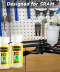 DOT 5.1 Hydraulic Brake Fluid For Bike Disc Brakes High Performance Oil Compatible With SRAM Avid Hayes Hope Formula Systems 120ml 4oz Built For Consistent Bleeds And Beast Mode Stops In Any Weather Pro Level Reliability bottle and brake system