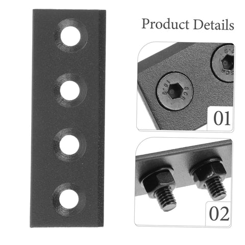 Sliding Barn Door Track Hardware Kit With Straight Brace Brackets Replacement Track Connector for stable install, close-up view