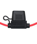 Tough Waterproof Inline Fuse Holder Kit With 14 Gauge 10 Inch Wires Fits ATO ATC Standard Blade Fuses For Vehicle Boat RV Tractor IP66 Dust Cap