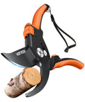 Pruning Shears With Stepless Adjustable Handle For Any Hand Size Beast Mode Garden Clippers With Ultra Sharp SK5 Steel cutting wood branch.