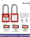 Lockout Tagout Station Kit With 11 Safety Padlocks, 4 Hasps, 40 Lockout Tags, 40 Nylon Ties, Durable Storage Board For OSHA Compliance
