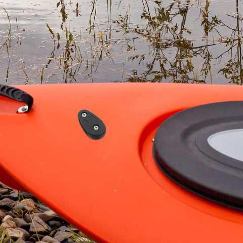 Sturdy Nylon Kayak Pulley With Low Friction Bearings For Kayaks And Canoes on red kayak near water and rocks