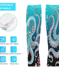 Premium Ice Silk Arm Sleeves Deliver Ultra Fly Compression Fit To Block Harsh Sunlight And Keep Your Forearms Cool And Sweat Free On Daily Chores With Upf50 Protection, featuring octopus design.