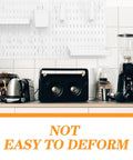 Medium Size Nail Free Wall Pegboard Organizer With Heavy Duty Hooks And Solid Wood Panel in kitchen setting.