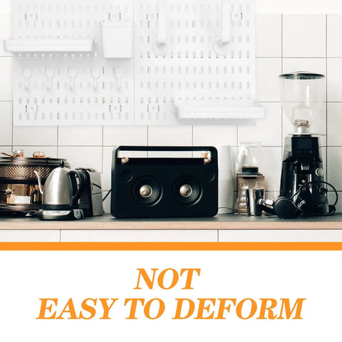 Medium Size Nail Free Wall Pegboard Organizer With Heavy Duty Hooks And Solid Wood Panel in kitchen setting.