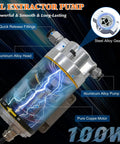 12V 100W Portable Oil Transfer Pump Kit With Self Priming Electric Motor Delivers 1 To 4 Liters Per Minute For Engine Oil