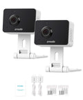 1080P Mini WiFi Pet Camera With Night Vision And Two Way Audio, two-pack indoor security cameras and accessories