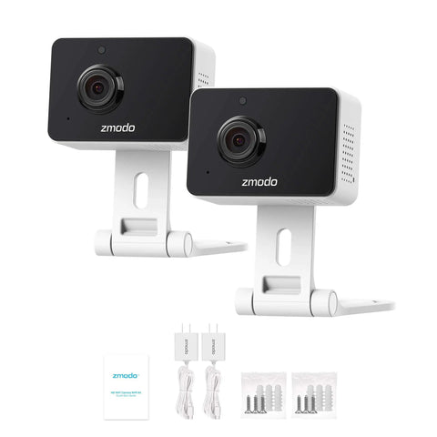 1080P Mini WiFi Pet Camera With Night Vision And Two Way Audio, two-pack indoor security cameras and accessories