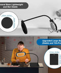 Dual Lens Lighted Magnifier With Stand For Reading And Crafts, Extra Large 7 Inch Viewing Area, 10X Main Lens And 30X Detail Lens
