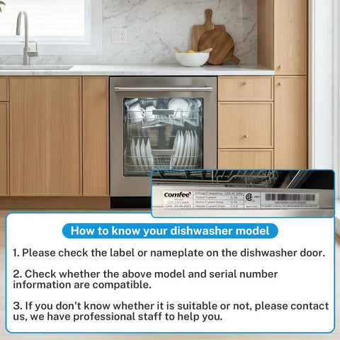 Premium Dishwasher Door Latch Assembly Replacement For Kenmore Frigidaire Electrolux Part Number 5304525218 in a kitchen setting.