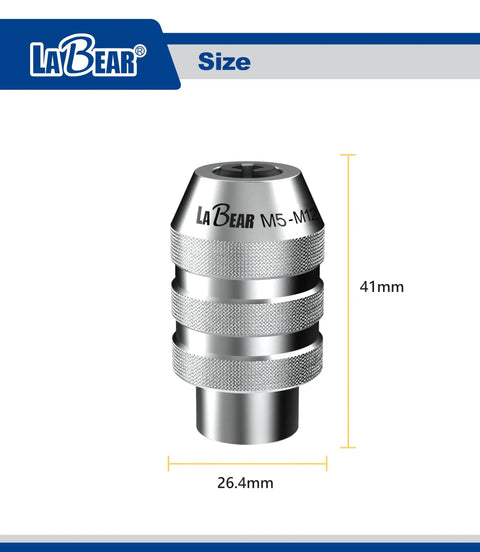 Three Eighths Inch Drive Adjustable Tap Socket For M5 To M12 Taps, Tap Chuck Adapter with size dimensions 41mm by 26.4mm