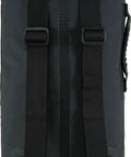 Back view of the Premium 20L Black Waterproof Dry Bag For Outdoors And Water Sports Durable PVC Keeps Your Gear Dry While You Dive Fish Boat Sail Snorkel Kayak And More