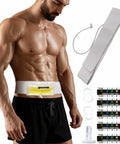 Hella Discreet Urine Test Kit With Straight Up Smooth Concealment Belt For Drug Screening and Temporary Sample Storage Includes Legit Temperature Strips And Adjustable Buckles For Fast Access displayed on a male model.