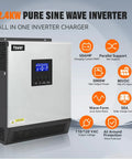2400W Solar Inverter With 24 Volt DC Input To 110 And 120 Volt AC Pure Sine Wave 50 Amp PWM Charge Controller Hybrid Inverter