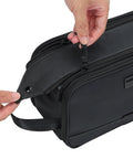 Travel Toiletry Bag For Men - Water-Resistant Double-Sided Full-Open Dopp Kit With Extra Large 10.5 X 5.5 X 6 Inch Capacity, Black