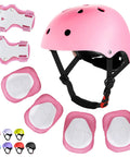 Kid Friendly 7 Piece Protective Gear Set With Adjustable Helmet Knee Pads Elbow Pads And Wrist Guards For Outdoor Sports