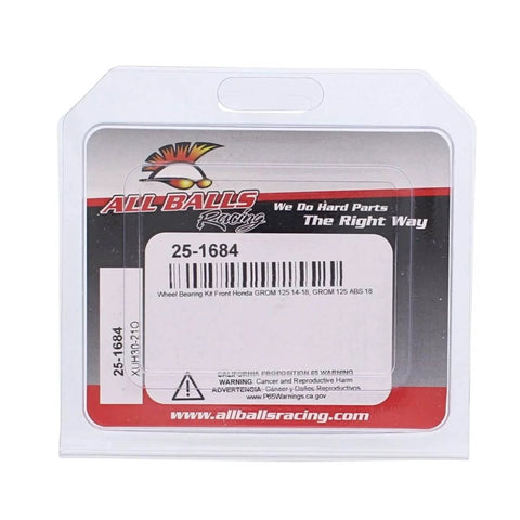 Front Wheel Bearing Kit 25-1684 For Honda GROM 125A 18 packaging in clear plastic container with label and barcode