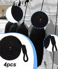 Four Piece Boat Mooring Lines Set Made From Marine Grade PP With Fray Resistant Eye Loop Ties Heavy Duty Docking Ropes.