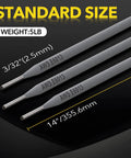 E6013 3 32 Inch Diameter 5Lb Carbon Steel Arc Welding Rods, 14 Inch Length, close-up of electrodes