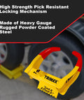 Beefy Trailer Wheel Lock Fits 6 To 10.5 Inch Tires And Heavy Gauge Powder Coated Steel Wheel Boot Lock for Trailer Car Truck RV