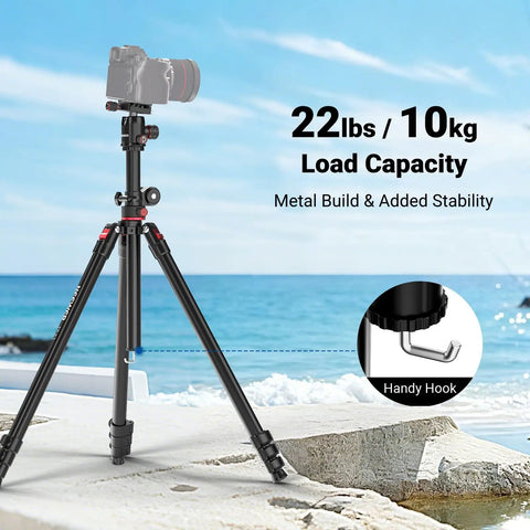 Overhead Camera Tripod With Ball Head And Flexible Center Column Tall 90 Inch Metal DSLR Video Stand Arca-Type QR Plate