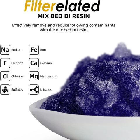 Top Shelf 2 Pack Inline Deionizer Filter For Spotless Car Wash And RV Detailing purple mix bed DI resin in bowl