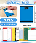 Nine Styles Sticky Notes Set For Teachers Back To School Gift With 450 Sheets Total 50 Sheets Each Must Have Classroom Desk Gear