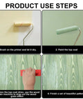 Product Use Steps for Heavy Duty Wood Graining Tool Set 4 Piece Rubber Paint Comb demonstrating application process.