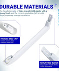 Replacement Refrigerator Door Handle Set For Frigidaire Freezers, Compatible With 5304486359, ABS material with end cap