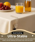 Clear Tablecloth Clips That Grip Tight No Slip For Tables From 0.4 To 1.96 Inch Thick 12 Pack on dining table corner.