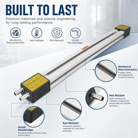 Heavy Duty 110V Plastic Bender For Acrylic Sheets, 23.62 Inch Bending Machine With Dual Strip Heaters, material details