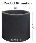 Three Pack Foam Sleeve Filter Replacements For Wet Dry Vacs 5 Gallon And Up Compatible With Vacmaster Genie And Shop Vacuums VF2001 Foam Filters