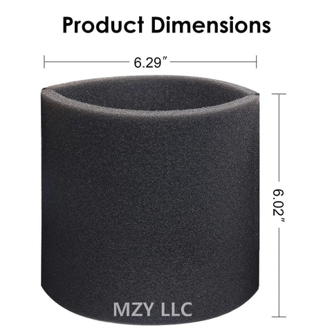 Three Pack Foam Sleeve Filter Replacements For Wet Dry Vacs 5 Gallon And Up Compatible With Vacmaster Genie And Shop Vacuums VF2001 Foam Filters