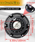 Pull Start Recoil Starter for Predator 196cc 212cc 225cc Engines and Harbor Freight Generators product size diagram