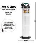 Manual Fluid Extractor Pump With 9.5L Capacity And 5ft Hose Quick Mess Free Oil Changes Coolant Flushes And Brake Bleeds Ergonomic Handle product