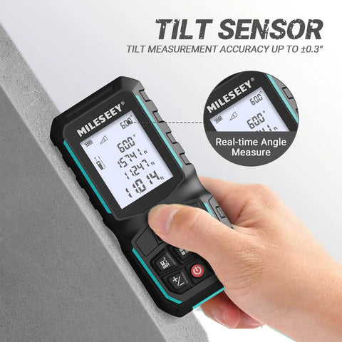 G2 Laser Measuring Tool With Angle Sensor, 330 Ft Range, Pythagoras, Distance Area Volume, Pocket Clip, Real Time Angle Display