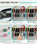 Instructions for use of Rock Solid 3 Pack Midi Ami Fuses 125 Amp, showcasing fuse holder location and replacement steps.
