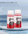 Two bottles of High Performance Bike Brake Mineral Oil Fluid 120ml 4oz for Shimano and Tektro hydraulic disc brakes.