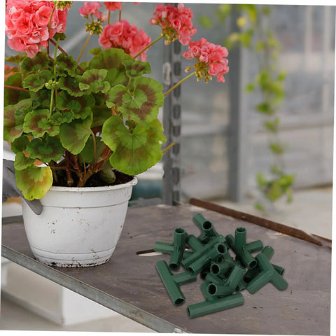 12 Piece Garden Frame Connectors And Versatile Four Way Brackets For Plastic Greenhouse Pipe Fittings DIY Friendly Heavy Duty Support For Building And Repairing Garden Structures
