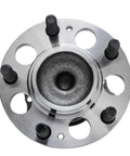 Heavy Duty Rear Wheel Bearing And Hub Assembly For 2014 To 2019 Kia Soul Fwd, top view showing five lug design and ABS sensor.