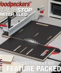 StealthStop Miter Sled With Drop Zone For Unmatched Accuracy And Versatility In Cross Cut Sled Setup Easily Adjustable Fence Square Back Durable Aluminum Build A Game Changer Jig For Precise Cuts And Quick Setup on table saw