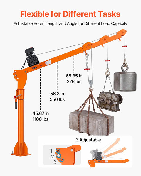 Heavy Hitter Electric Pickup Truck Crane Featuring A 3500 Pound Electric Winch And 360 Degree Swivel Folding Hoist For Real World Job Site Material Hauling