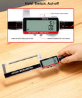 Rechargeable USB C Digital Brake Rotor Gauge Caliper, 3.25 Inch Measuring Wheel, 0.03mm Precision, Stainless Steel Body, Large LCD With Hold, Units In Mm, Inch, Or Fraction, Measures Discs Through Spokes Without Removing Wheels, IP54, rotor micrometer shown with LCD display