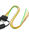 4 Pin 5 Wire Trailer Wiring Harness 18 Inch Replacement Kit with 16AWG Pure Copper and Y Split Flat 4 Pin Plug