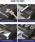 How to use Mega Self Adhesive Faux Leather Patch Strip for Seamless Couch And Auto Seat Repair Heavy Duty Vinyl Film.
