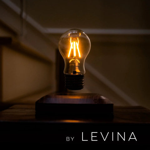 Floating Light Bulb Lamp With Magnetic Levitation And Wireless LED Illumination Cool Night Light For Modern Room Decor Eye Catching Tech Toy Rotating Floating Light For Desk Or Shelf
