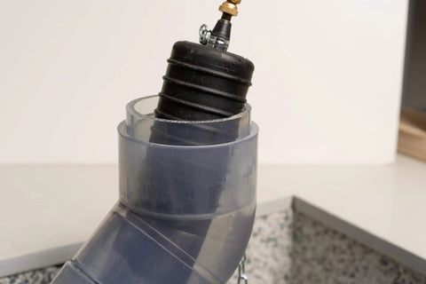 Long 4 Inch Test Ball Plug For Waste Stacks, Seals Floor Drain To Sewer Line, Includes 3 Ft Extension Hose, Ring And Chain