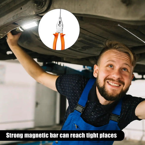 Flexible Magnetic Pickup Tool Set Two Pack, 5 Lb Capacity Telescoping Grabbers Extend To 26 Inches, Bendable Extension With Pocket Clip, Magnetic Pick Up Tool For Reaching Hidden Metal Parts, Ideal Gift For Men And DIY Fans