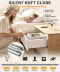 18 Inch Soft Close Undermount Drawer Slides 2 Pairs With Concealed Rear And Bottom Mount Rails Extension Smooth Glide For Easy Access Quiet Operation Cold Rolled Zinc Plated Steel Great For Face Frame Or Frameless Cabinets Includes Locking Screws installed on bedroom drawer